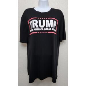FancyQube Black White Trump Make America Great Again Shirt XXL Lightweight Soft